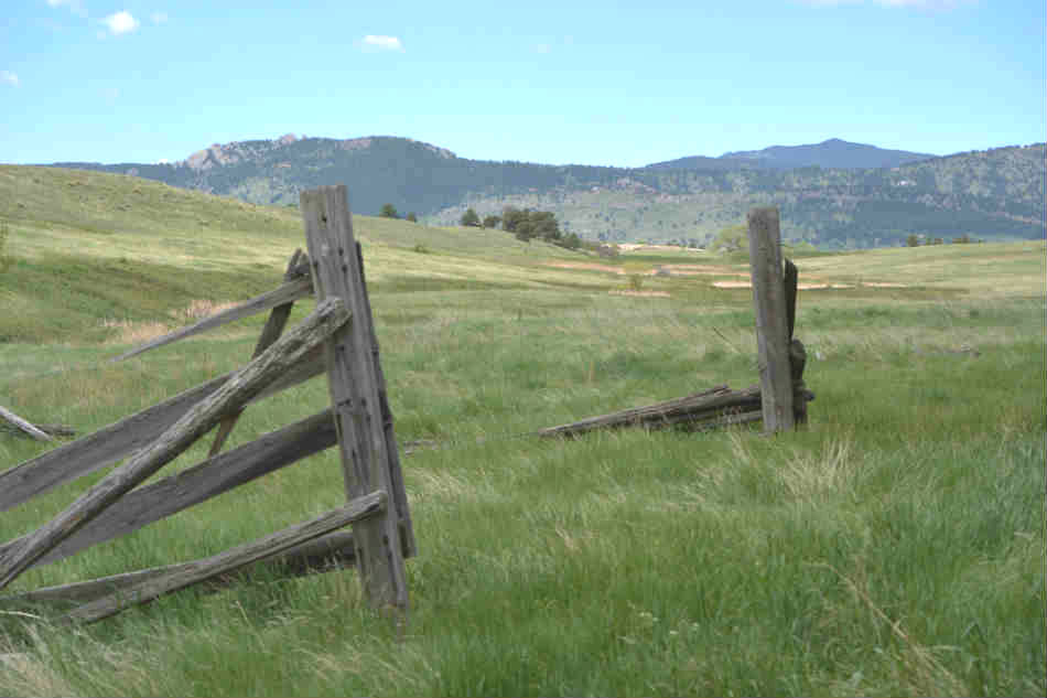 Colorado pastureland with fence